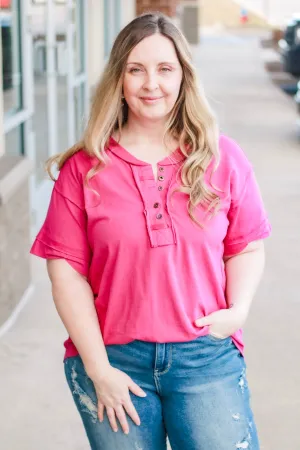 It's the Small Things Basic Top in Magenta
