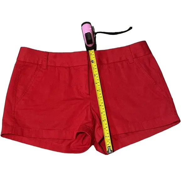 J. Crew NWOT Chino 3” Red Shorts Woman’s 9