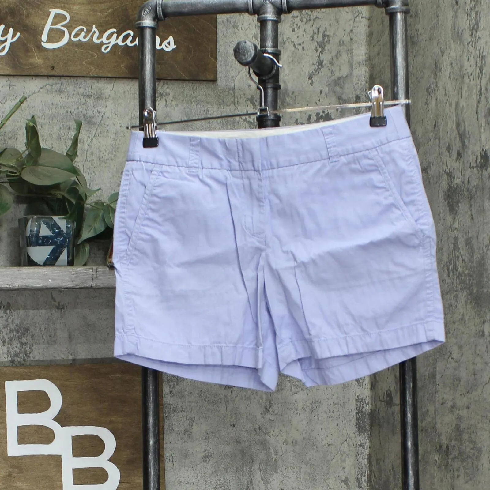 J.Crew Womens 100% Cotton Chino 4 inch Shorts Light Blue See Measurements