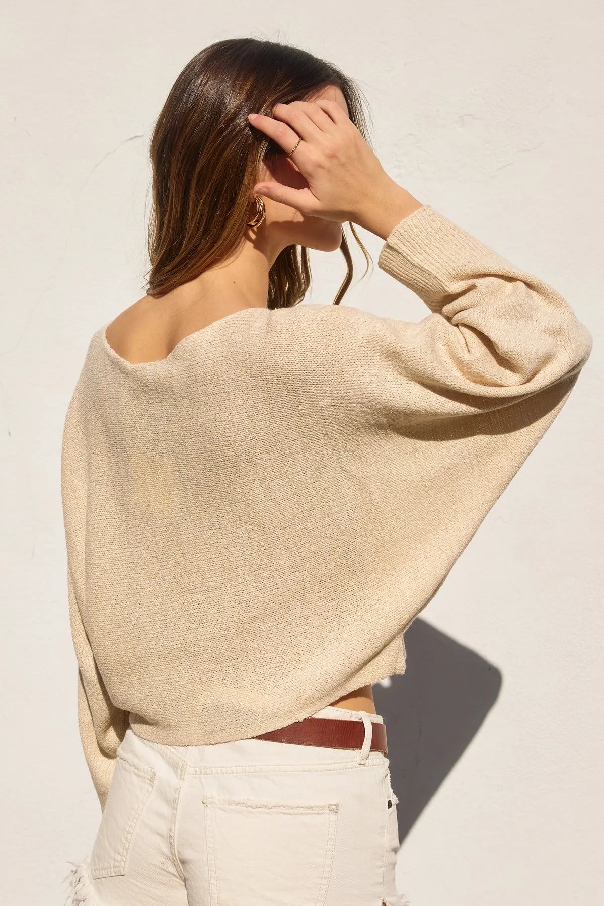 Jody Knit Batwing Cropped Top