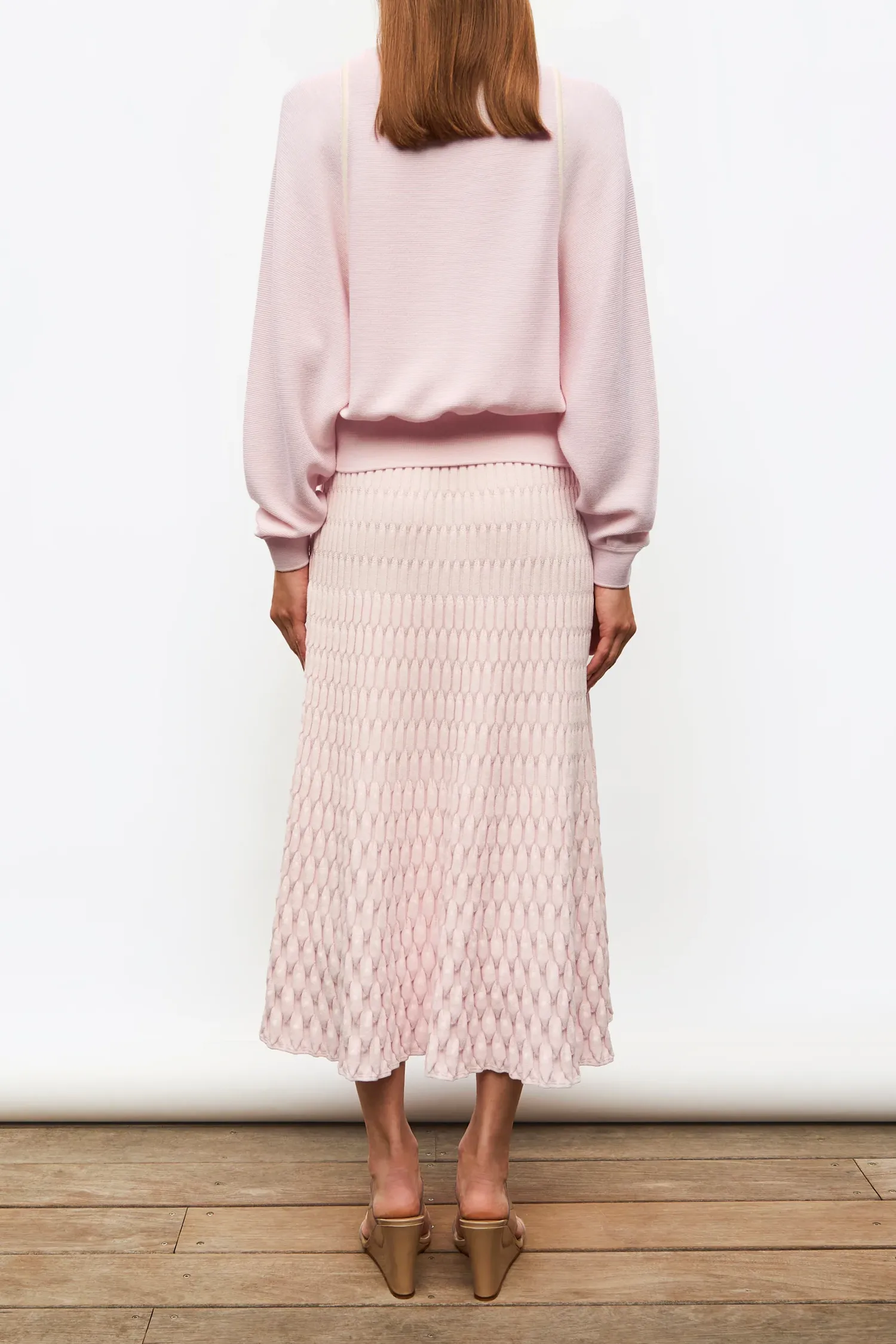 Jour Cropped Oversized Sweater Petal