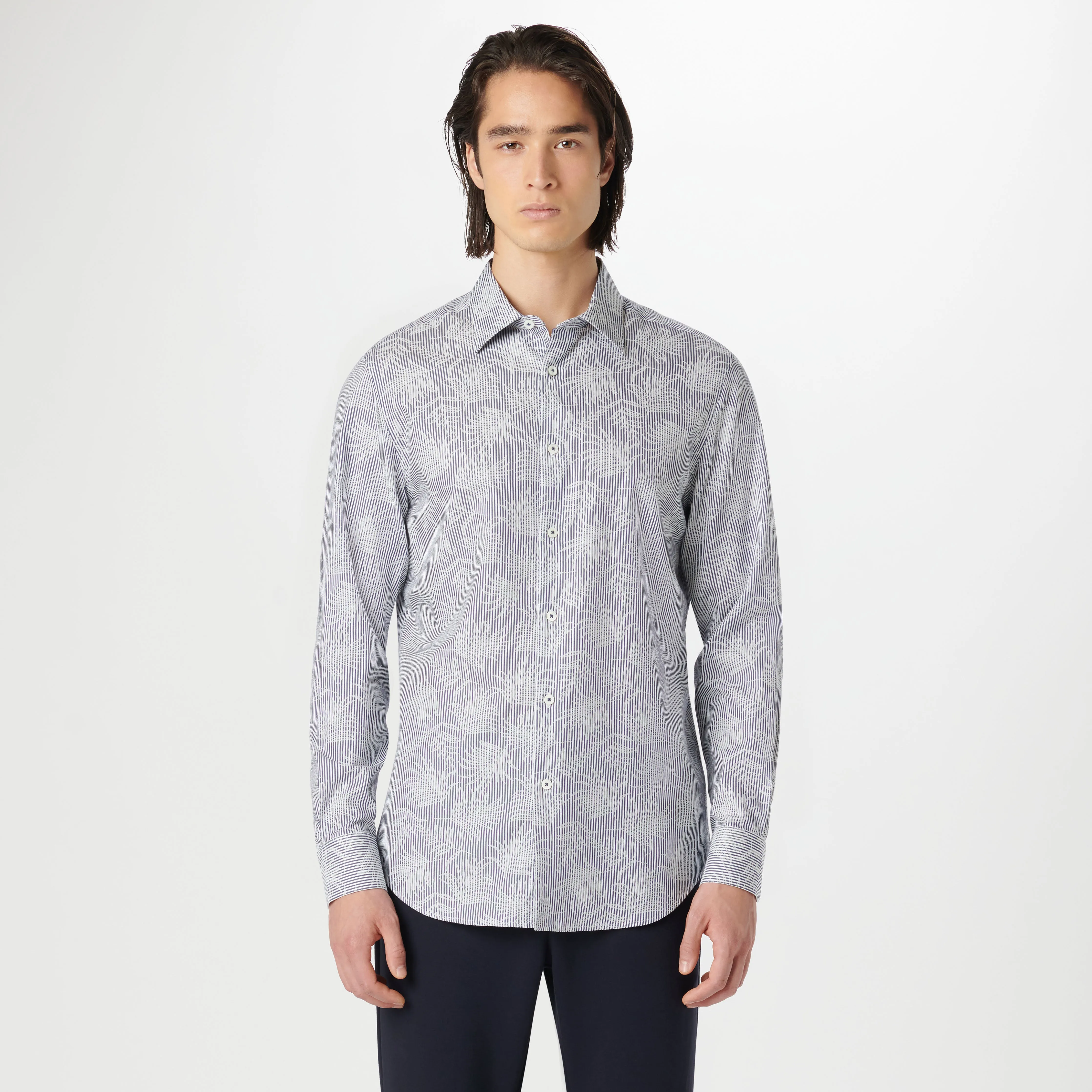 Julian Striped Leaf Shirt