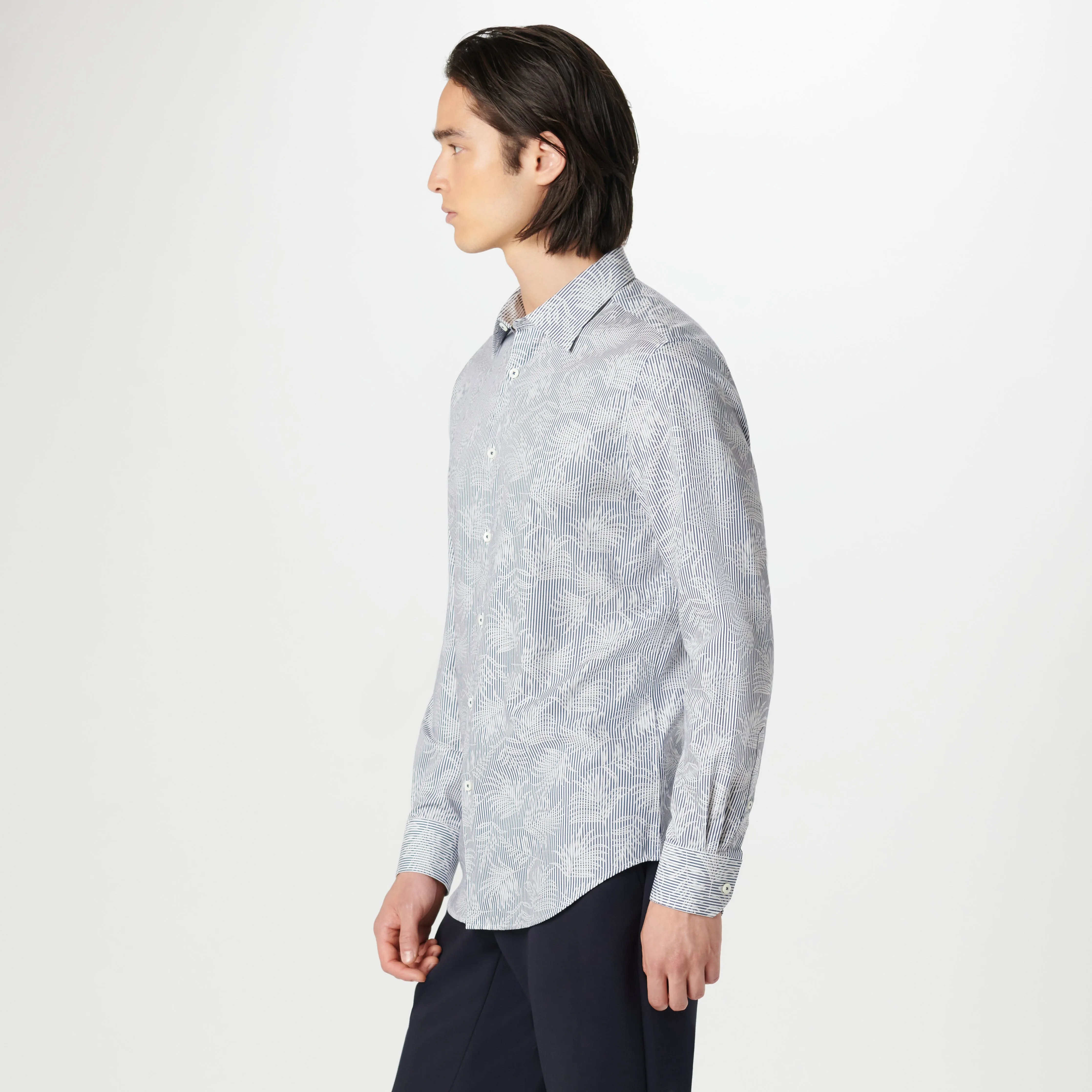 Julian Striped Leaf Shirt