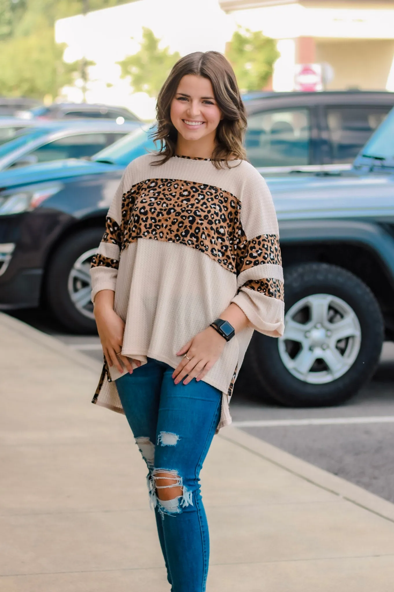 Just a Little Wild Waffle Knit