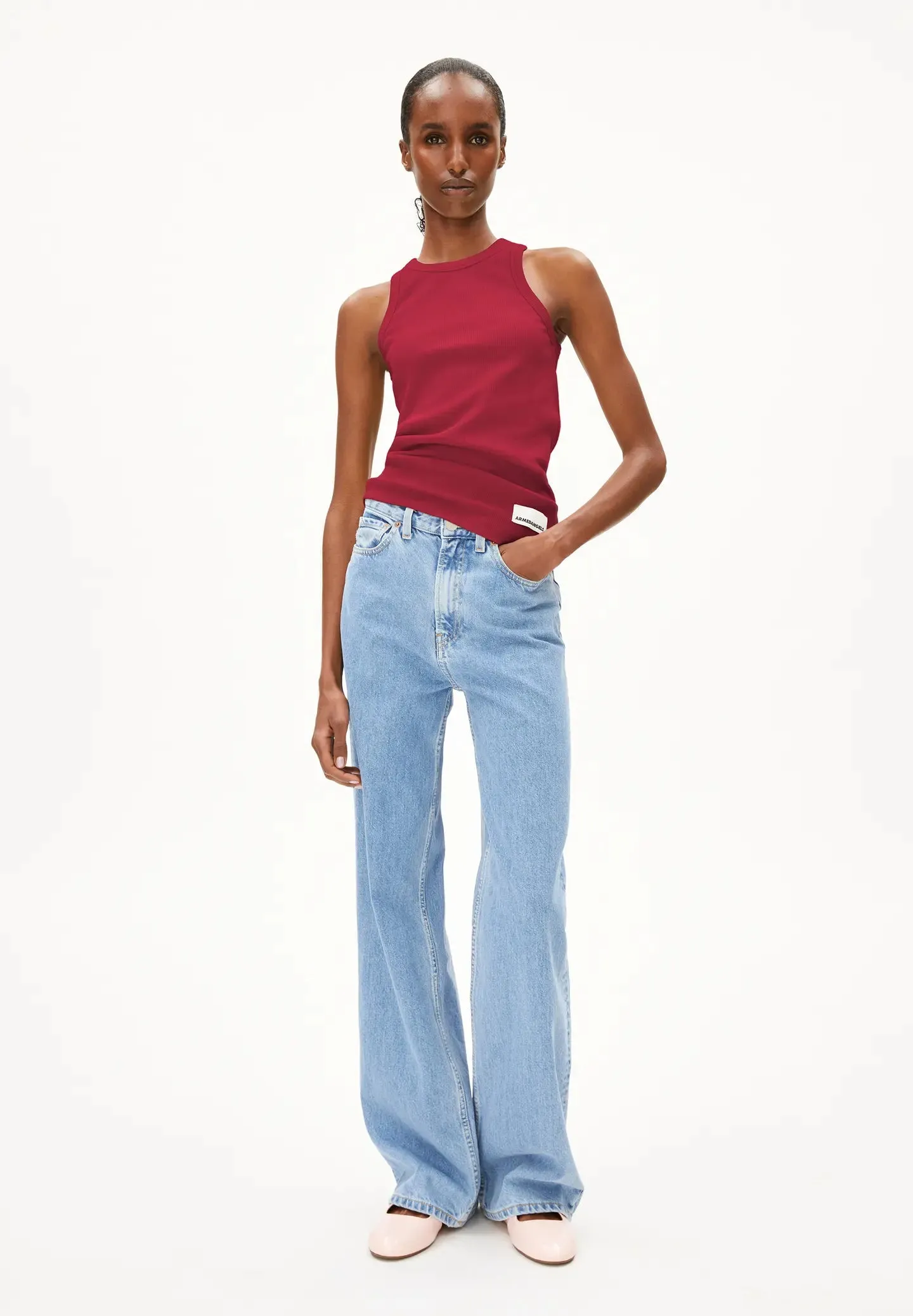 kanitaa top in red ash