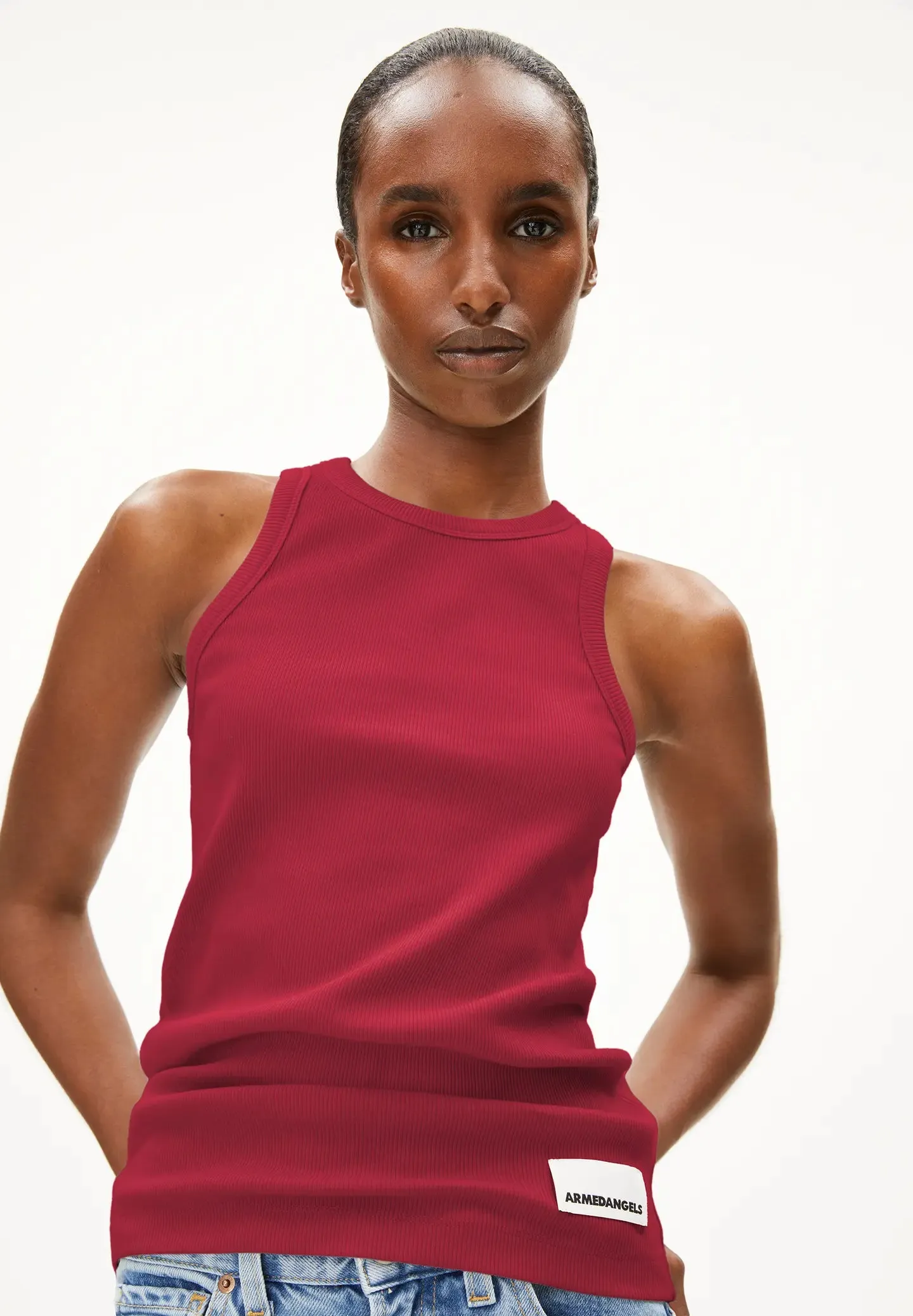 kanitaa top in red ash