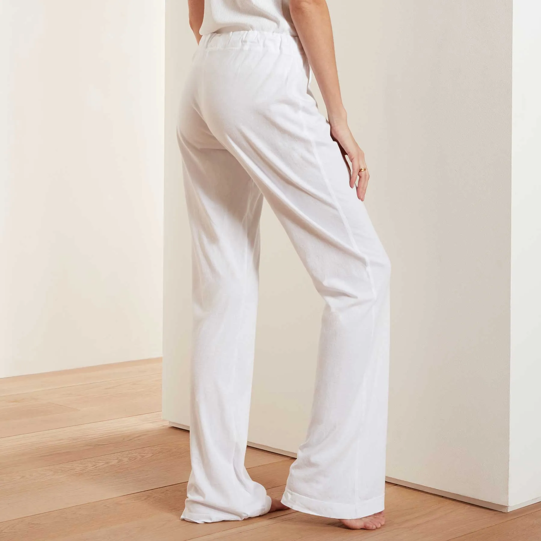 Knit Jersey Pajama Pant - White