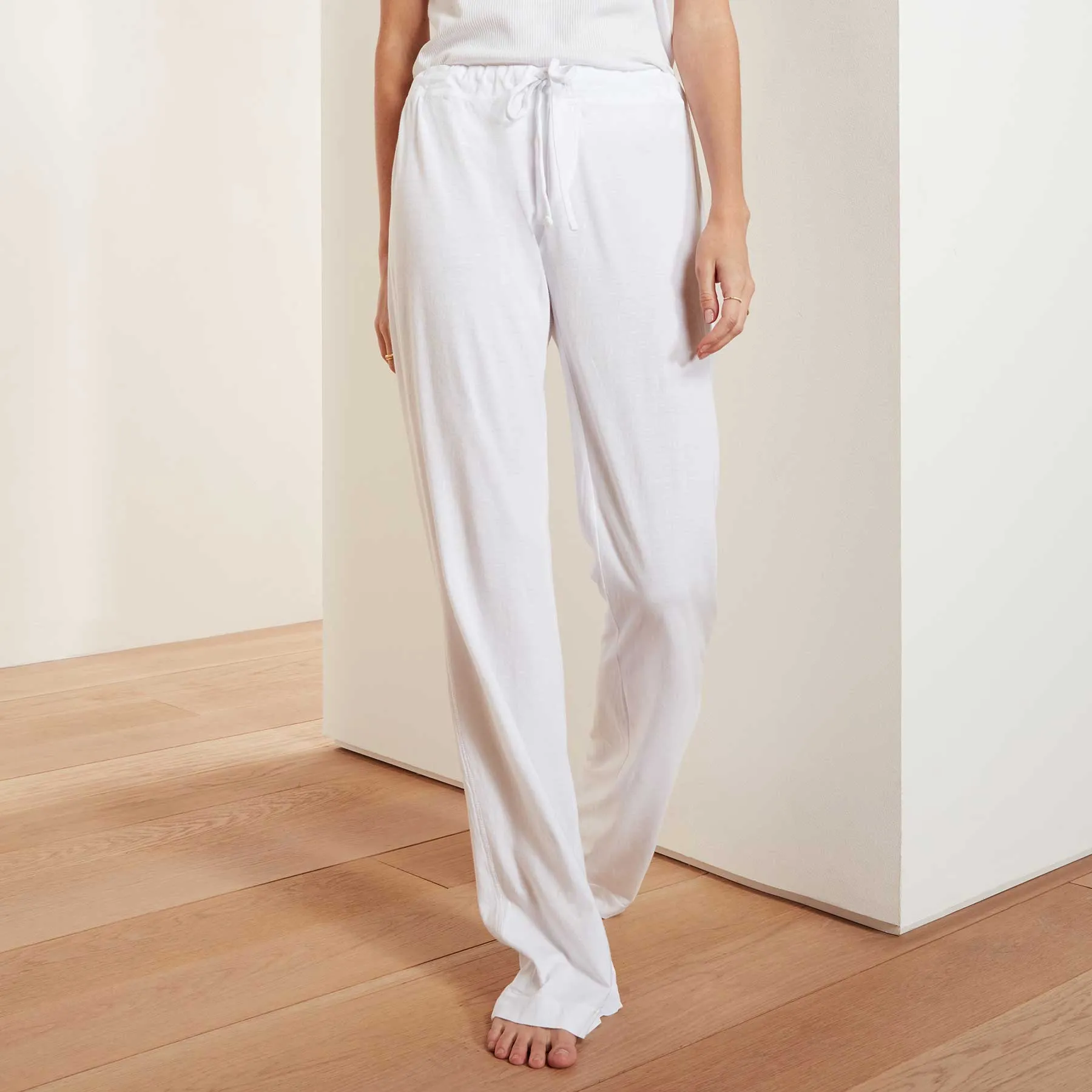 Knit Jersey Pajama Pant - White