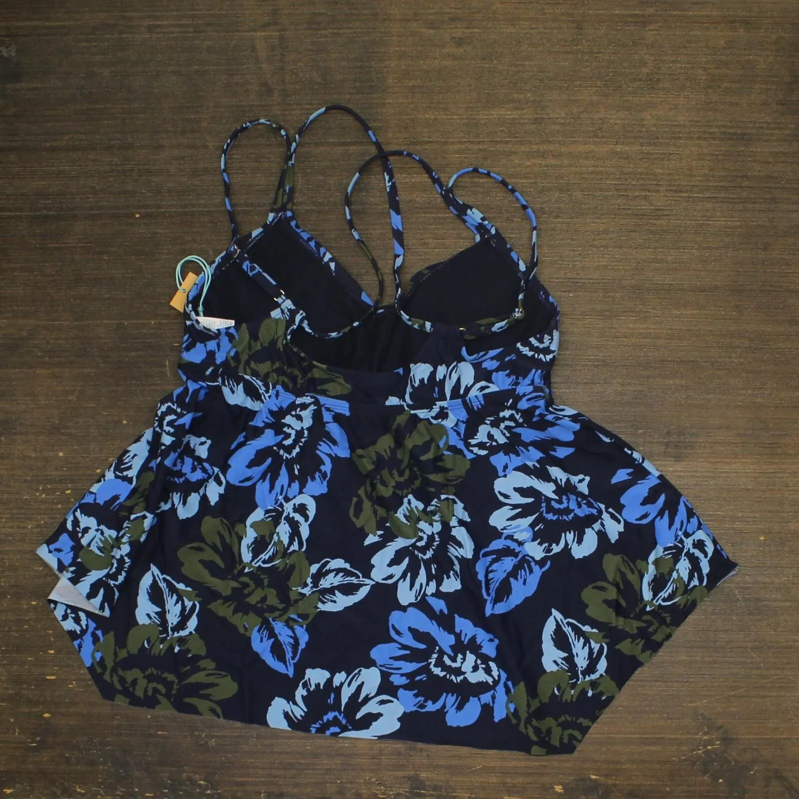 Kona Sol Womens Double Strap Floral Tankini Top AG900T