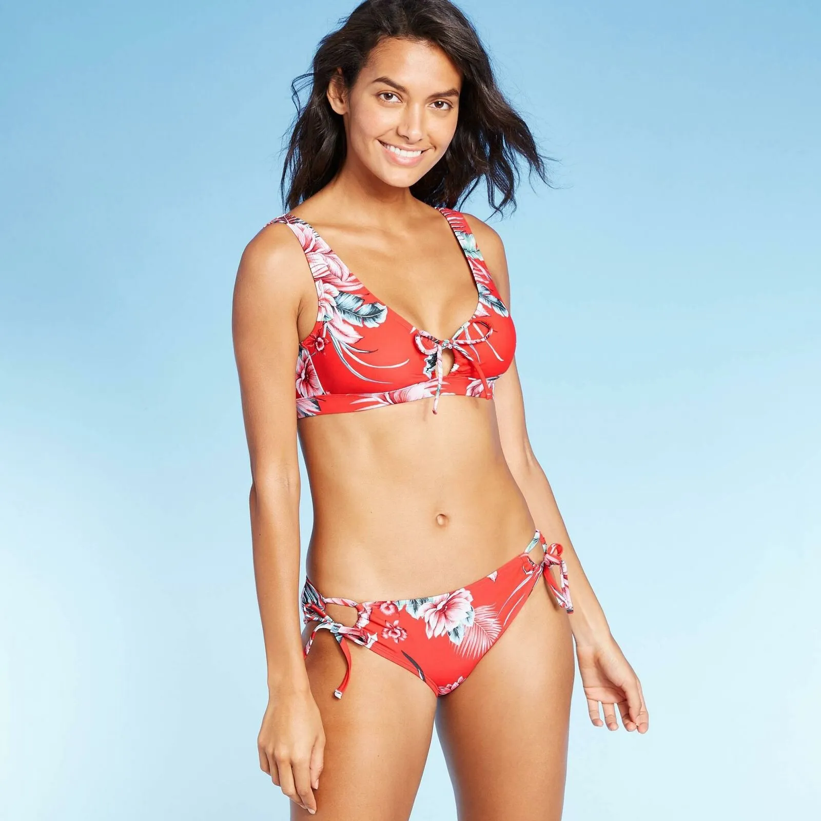 Kona Sol Women's Keyhole Hipster Medium Coverage Bikini Bottom