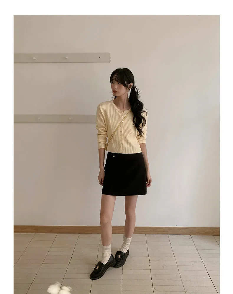 Korean V-neck long-sleeved sweater