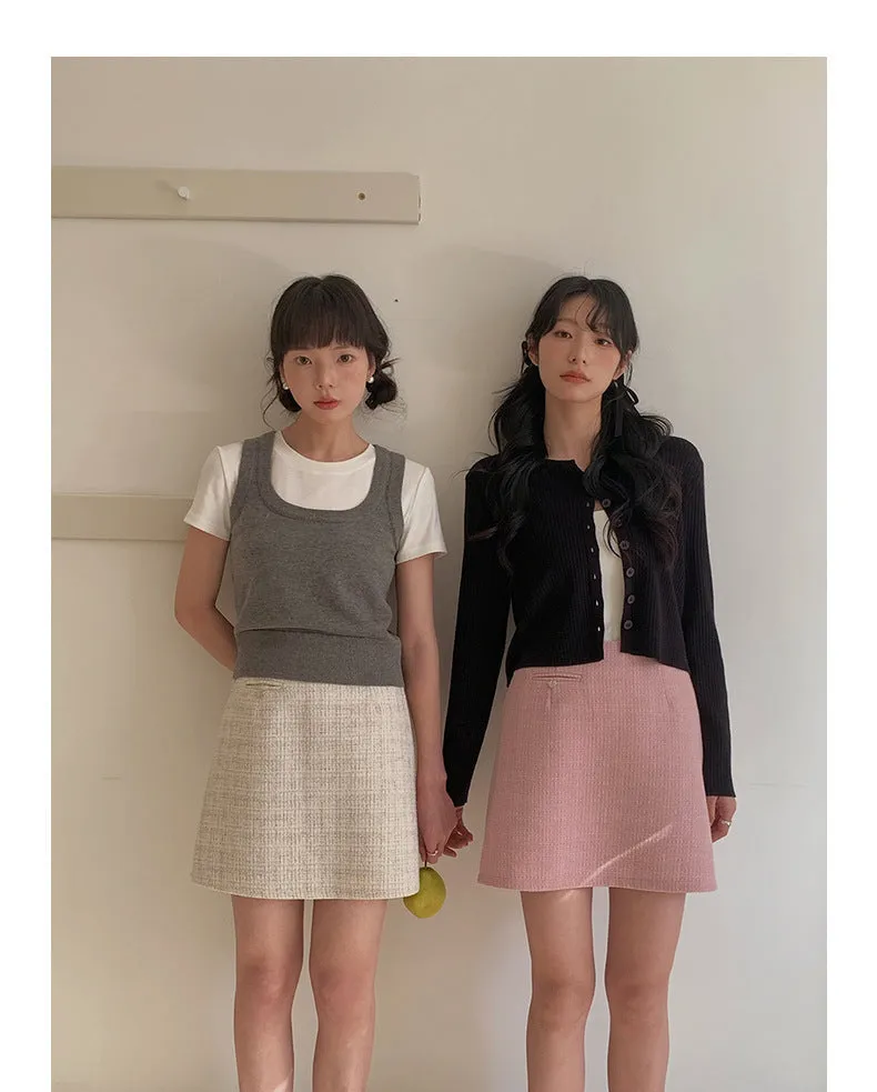 Korean V-neck long-sleeved sweater