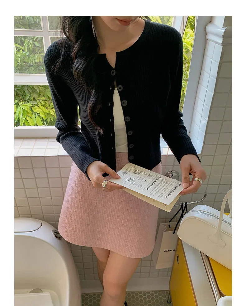 Korean V-neck long-sleeved sweater