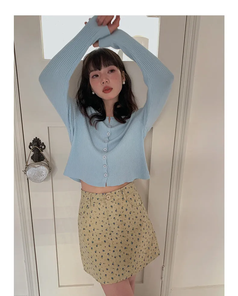 Korean V-neck long-sleeved sweater