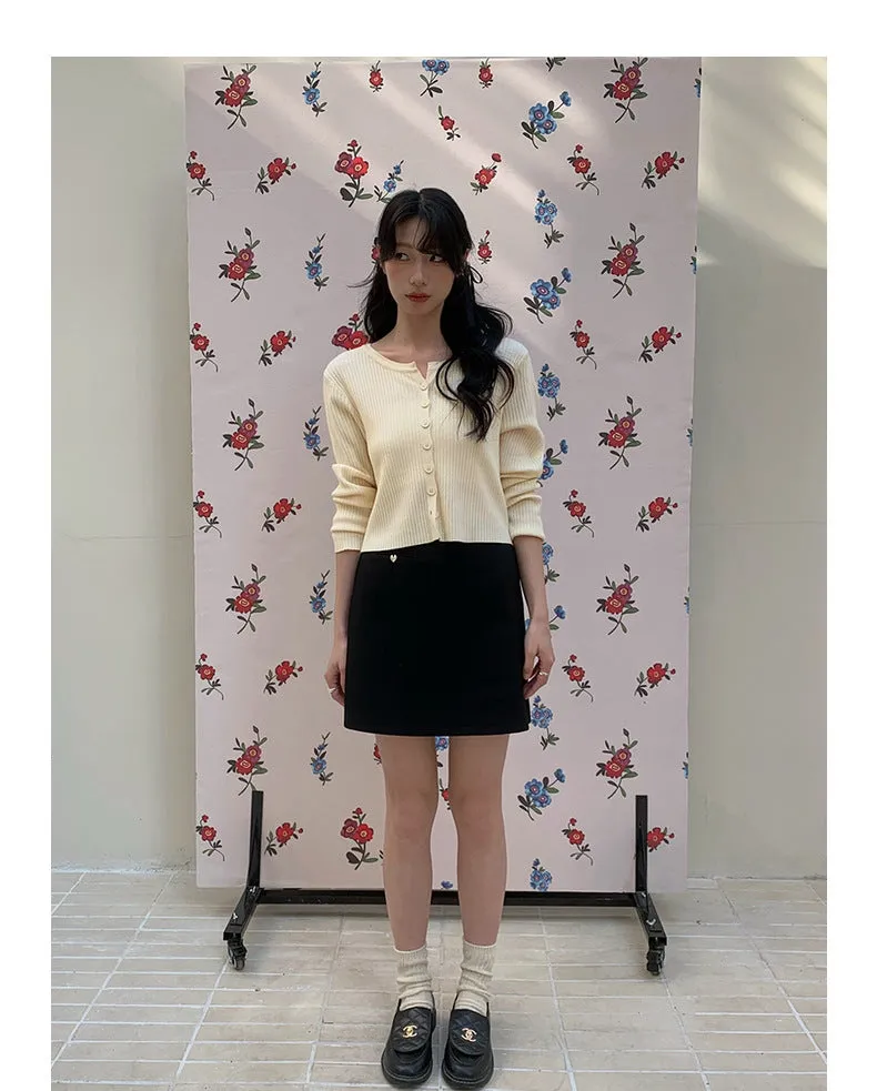 Korean V-neck long-sleeved sweater