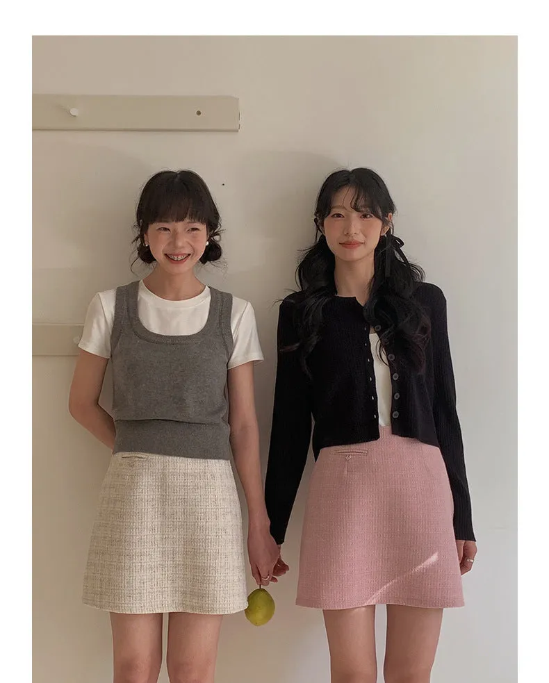 Korean V-neck long-sleeved sweater