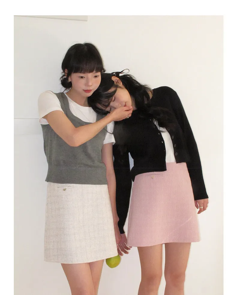 Korean V-neck long-sleeved sweater