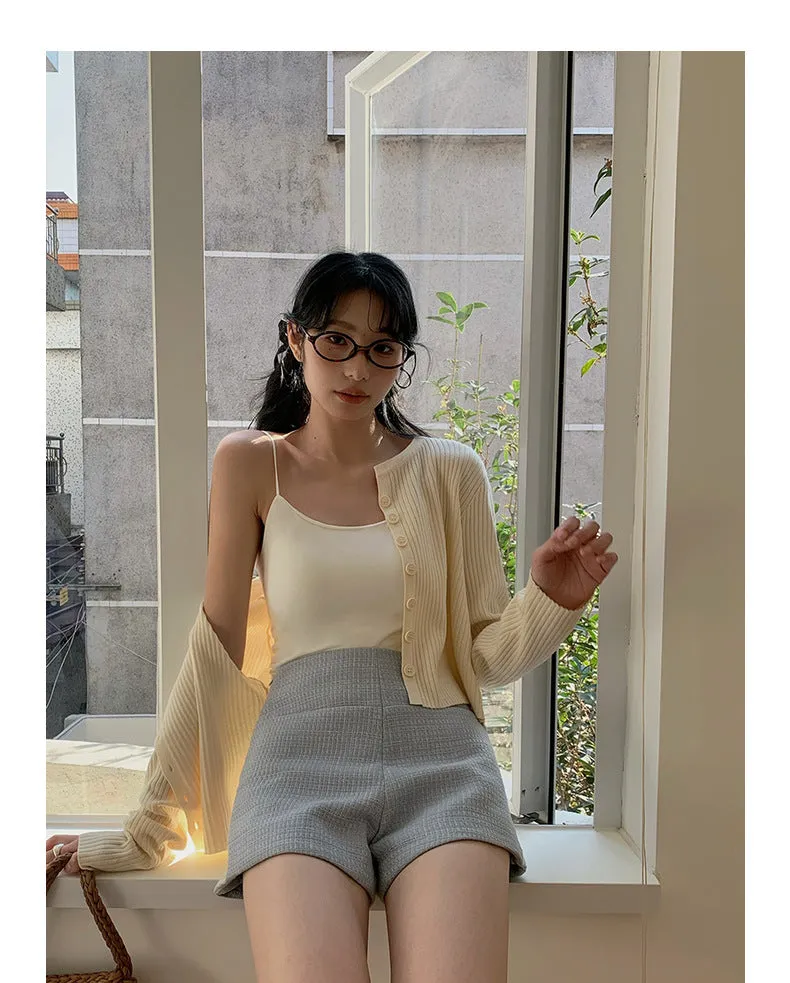 Korean V-neck long-sleeved sweater