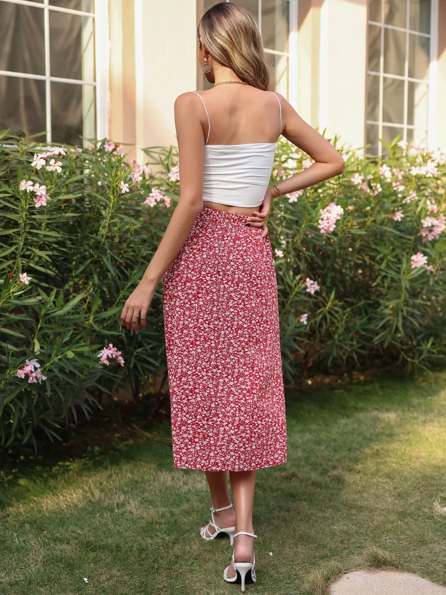 Korrine Skirt - Red Print