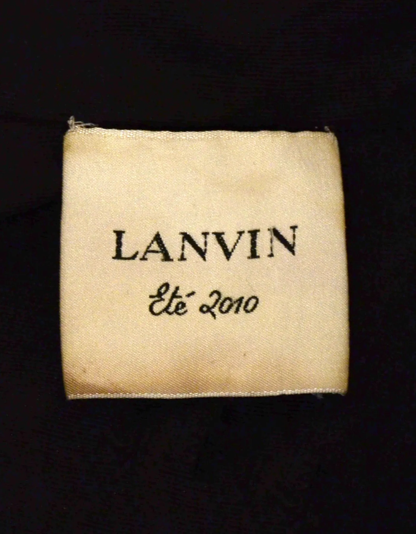 Lanvin Black Cotton Jacket w/ Bow & Side Zipper sz 6