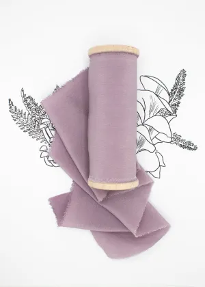 Lavender Crepe de Chine Silk Ribbon