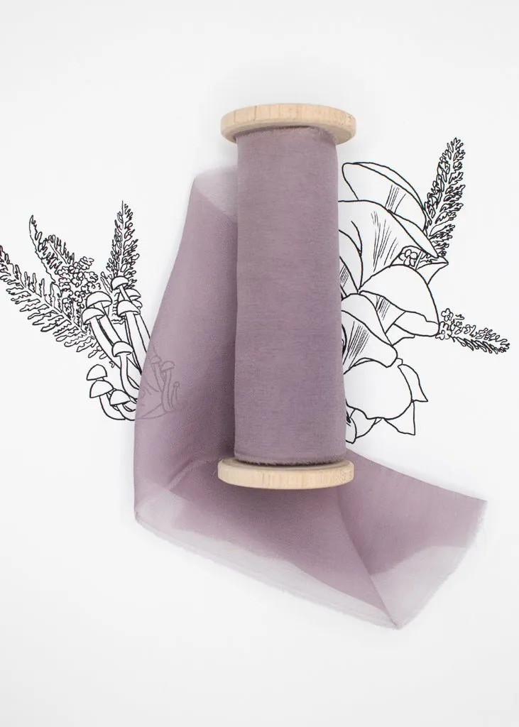 Lavender Silk Gauze Ribbon