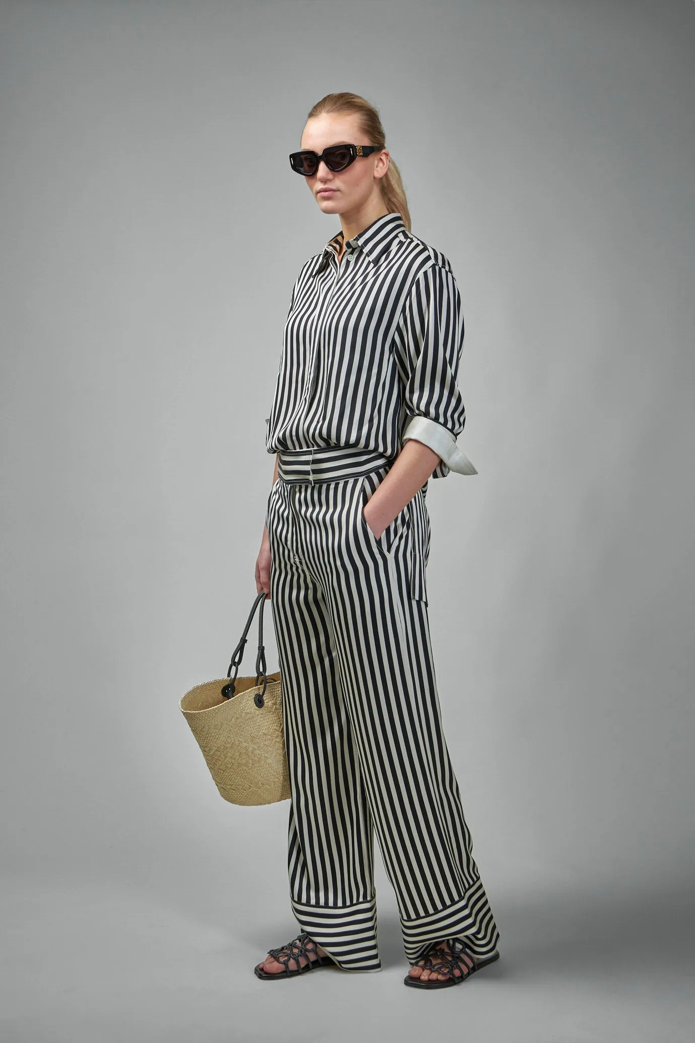 LEA Striped Viscose Shirt
