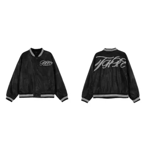 LEATHER BOMBER JACKET