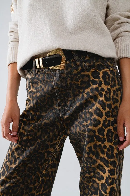 Leopard Print Denim