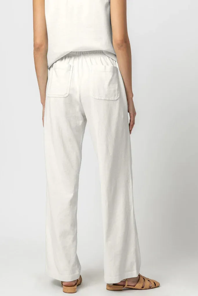 Lilla P.  ~  Drawstring Waist Pant - White
