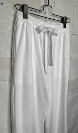 Lilla P.  ~  Drawstring Waist Pant - White