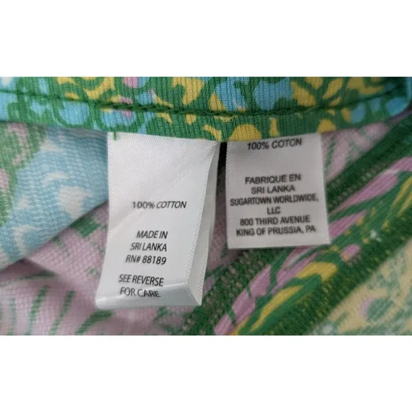 Lilly Pulitzer Deenie Shorts Green Blue Sundance Summer Beach Colorful Cotton 8