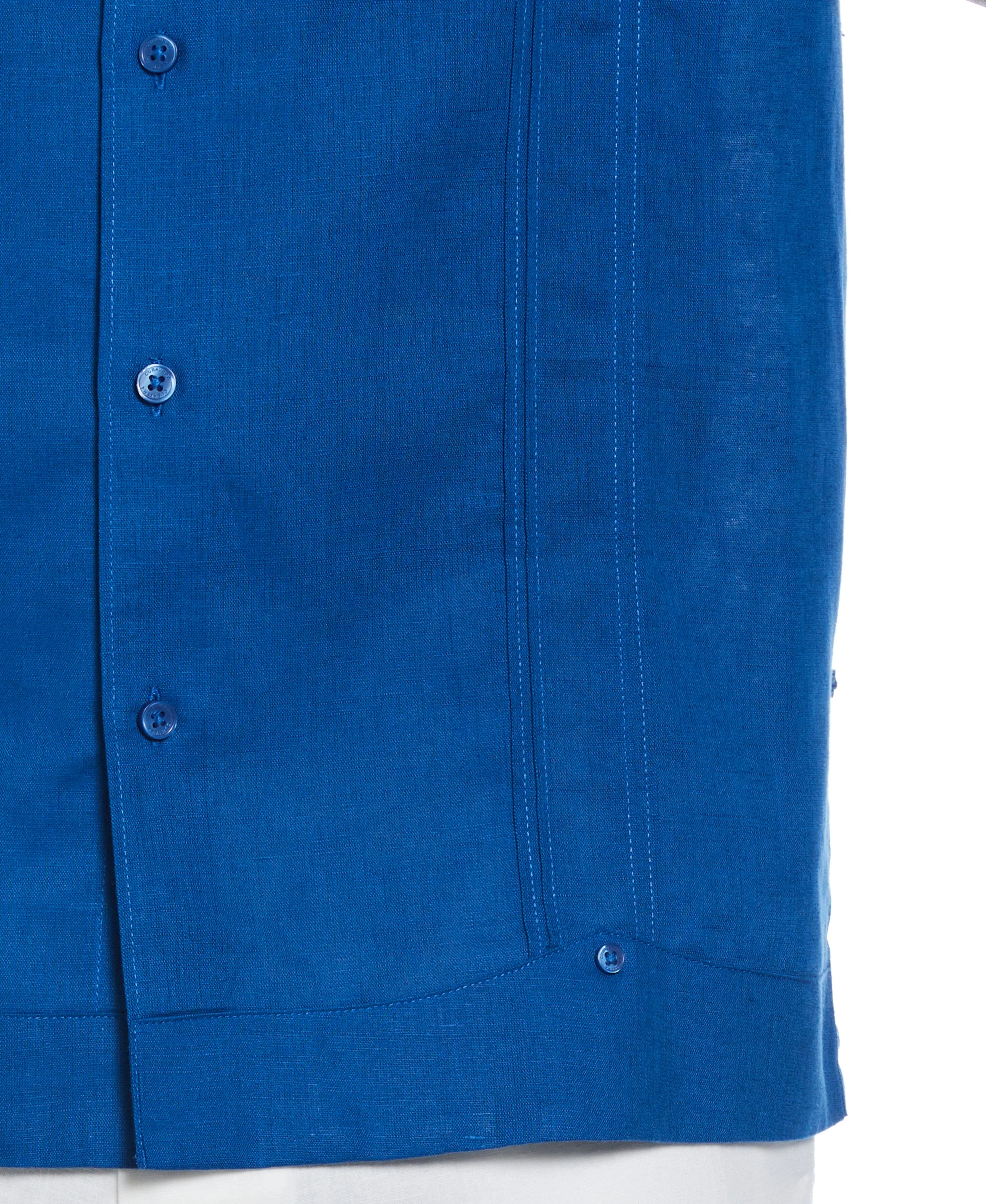 Linen Blend No Pocket Guayabera Shirt
