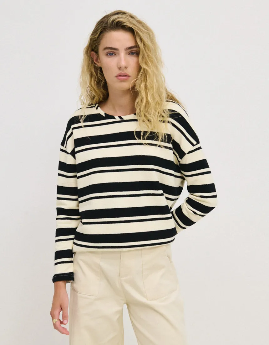 Little Lies Isla Stripe Top - Black/Cream