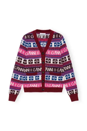 Logo Wool Mix Cardigan