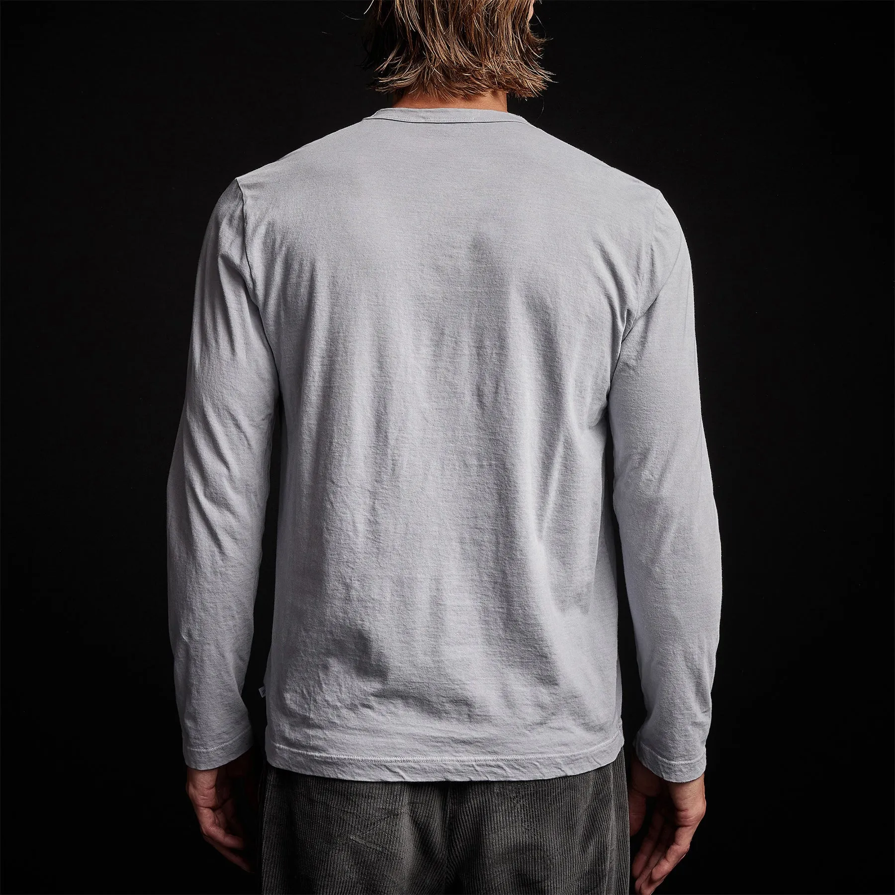 Long Sleeve Crew Neck - Blue Fog Pigment