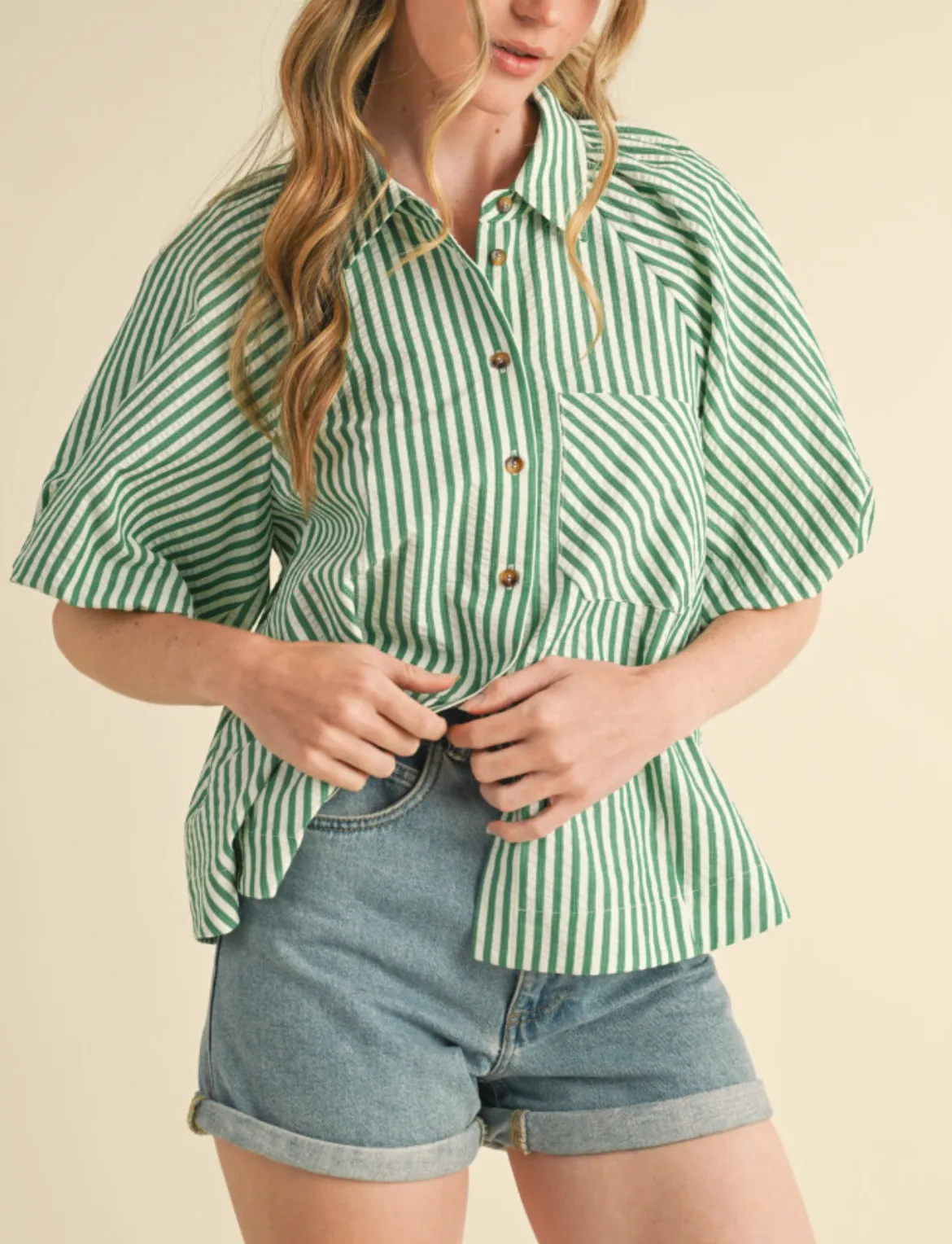 Lucky Lady Bubble Sleeve Top