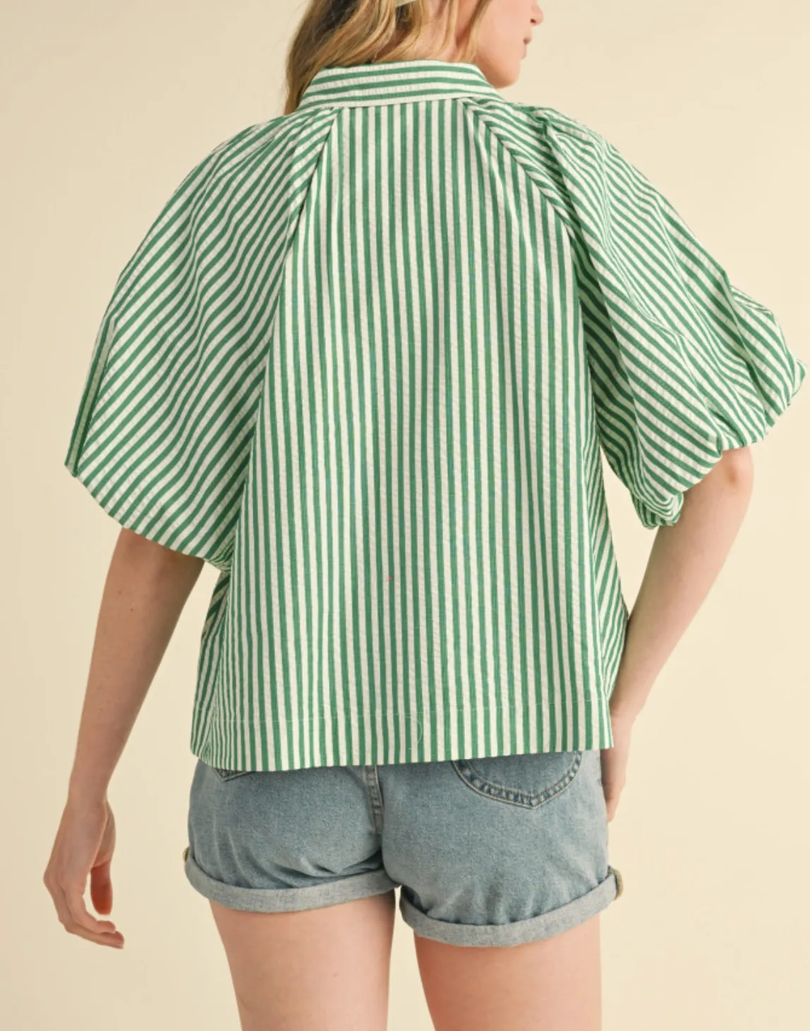 Lucky Lady Bubble Sleeve Top