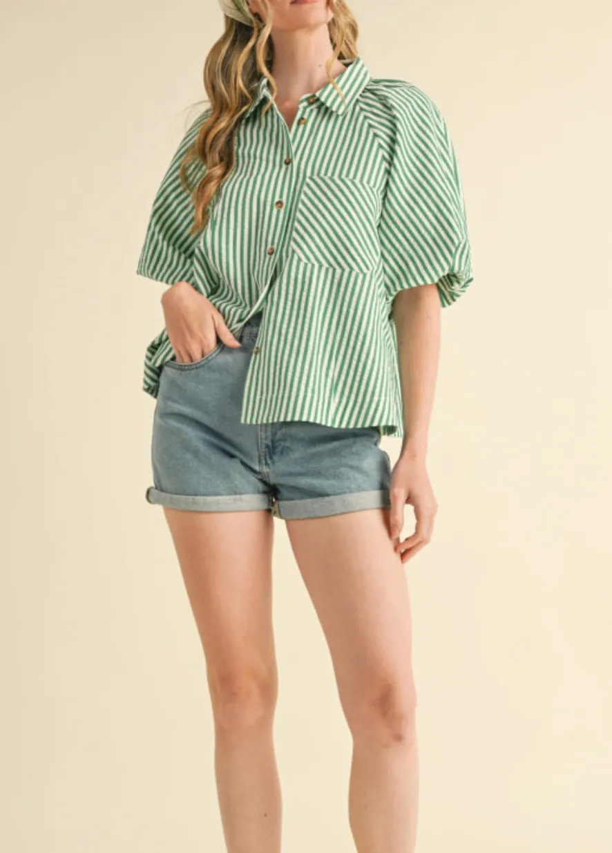 Lucky Lady Bubble Sleeve Top