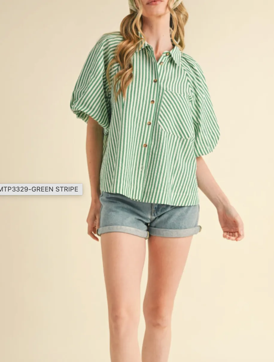Lucky Lady Bubble Sleeve Top