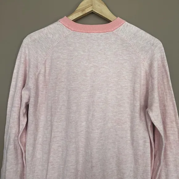 {Lululemon} Silk-Blend Crewneck Sweater in Heathered Dew Pink - Womens 10