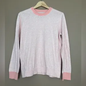 {Lululemon} Silk-Blend Crewneck Sweater in Heathered Dew Pink - Womens 10