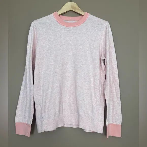 {Lululemon} Silk-Blend Crewneck Sweater in Heathered Dew Pink - Womens 10