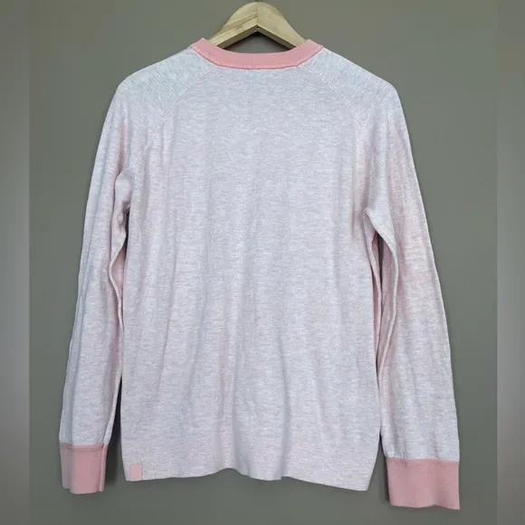 {Lululemon} Silk-Blend Crewneck Sweater in Heathered Dew Pink - Womens 10