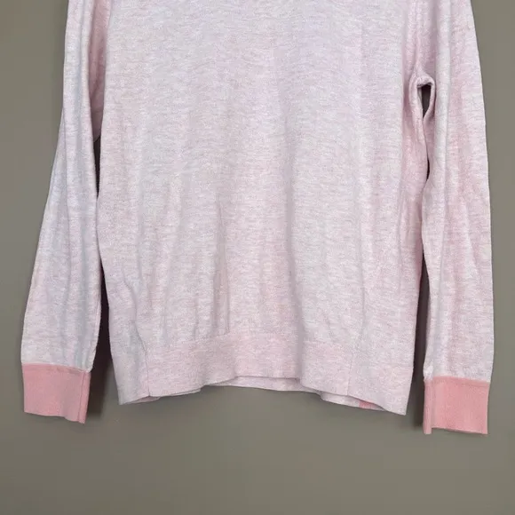 {Lululemon} Silk-Blend Crewneck Sweater in Heathered Dew Pink - Womens 10