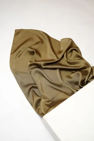 Luxe satin Silk-Burnt Olive