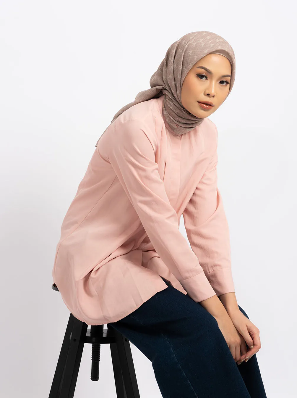 LYRA TOP PLAIN PEACH BLOOM