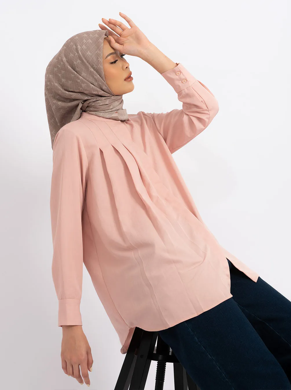 LYRA TOP PLAIN PEACH BLOOM
