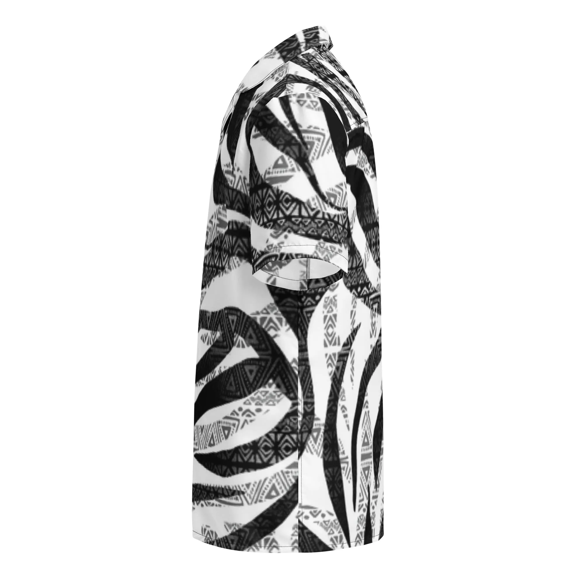 Maadish | Tribal Striped Button-Up Shirt