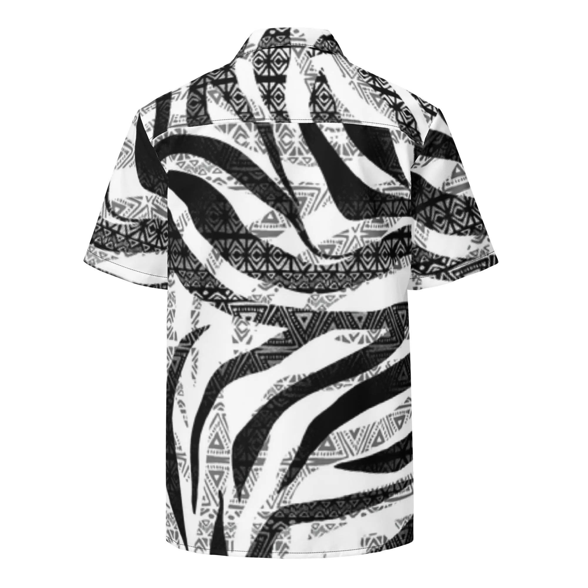 Maadish | Tribal Striped Button-Up Shirt